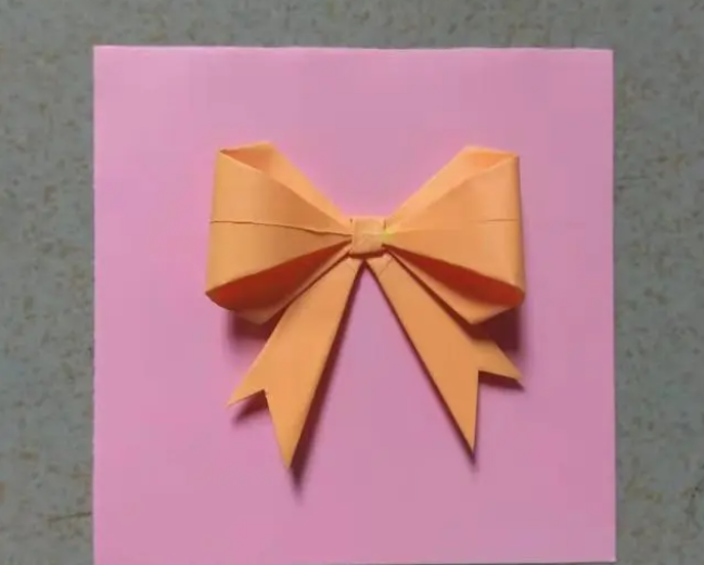 蝴蝶结折纸教程图解