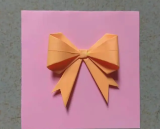 蝴蝶结折纸教程图解