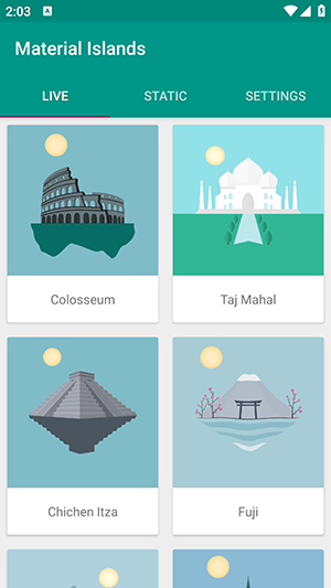 质感小岛(Material Islands)